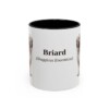 11oz Briard Latin Mug, Black, front view