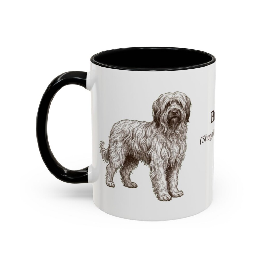 11oz Briard Latin Mug, Black, left side view
