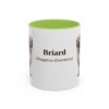 11oz Briard Latin Mug, Light Green, front view