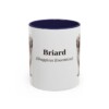11oz Briard Latin Mug, Navy, front view