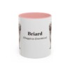 11oz Briard Latin Mug, Pink, front view