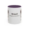 11oz Briard Latin Mug, Purple, front view