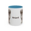 11oz Briard Mug, Light Blue, front view