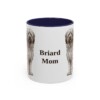 11oz Briard Dog Mom Mug, Navy, front view