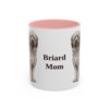 11oz Briard Dog Mom Mug, Pink, front view