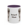 11oz Briard Dog Mom Mug, Purple, front view