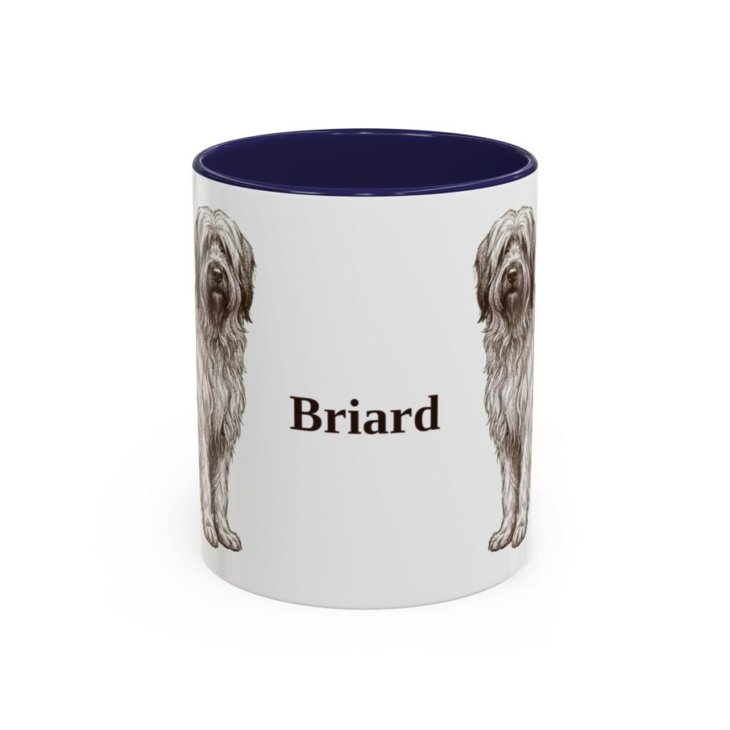 11oz Briard Mug, Navy, front view