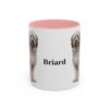 11oz Briard Mug, Pink, front view