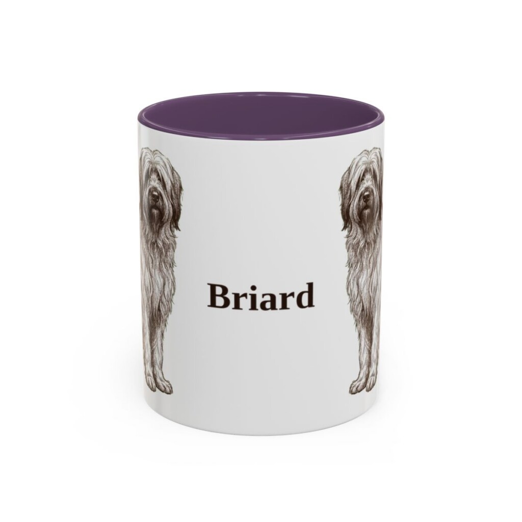 11oz Briard Mug, Purple, front view