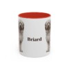 11oz Briard Mug, Red, front view