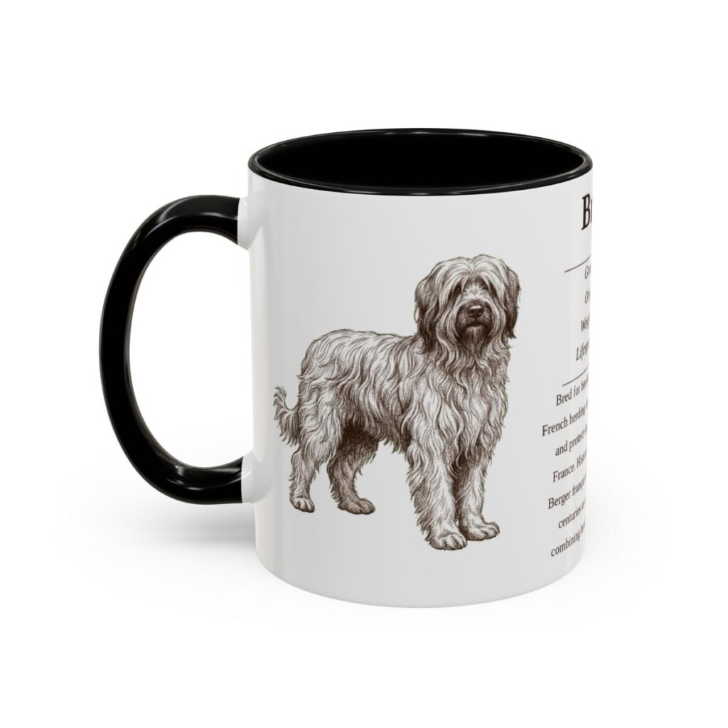 11oz Briard Mug, Black, left side view