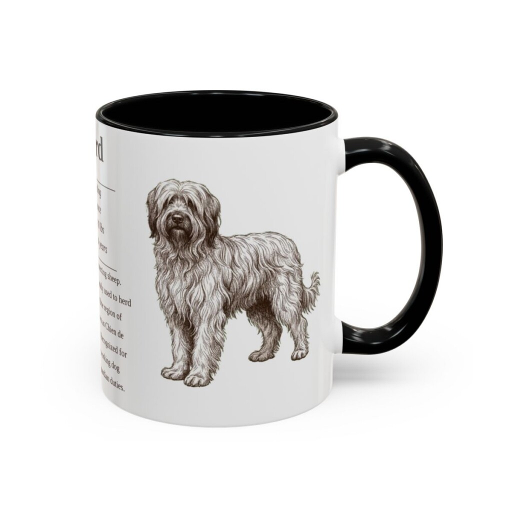 11oz Briard Mug, Black, right side view