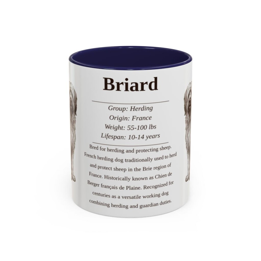 11oz Briard Mug, Navy, front view