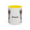 11oz Briard Mug, Yellow, front view