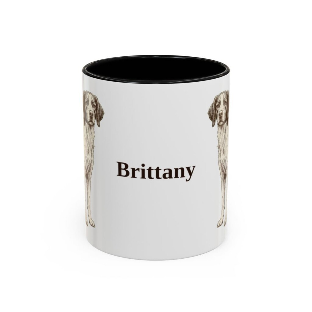 11oz Brittany Mug, Black, front view
