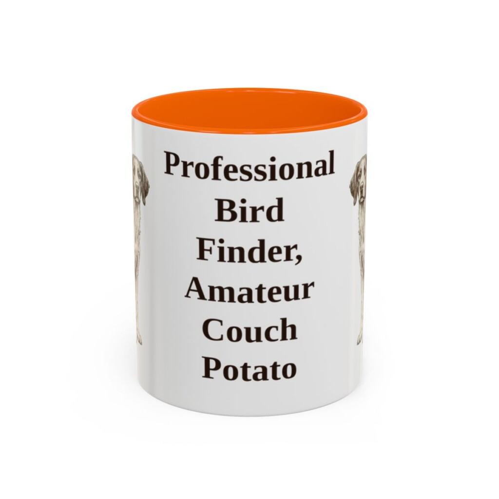 11oz-brittany-mug-humor-orange 11oz Funny Brittany Mug, Orange, front view