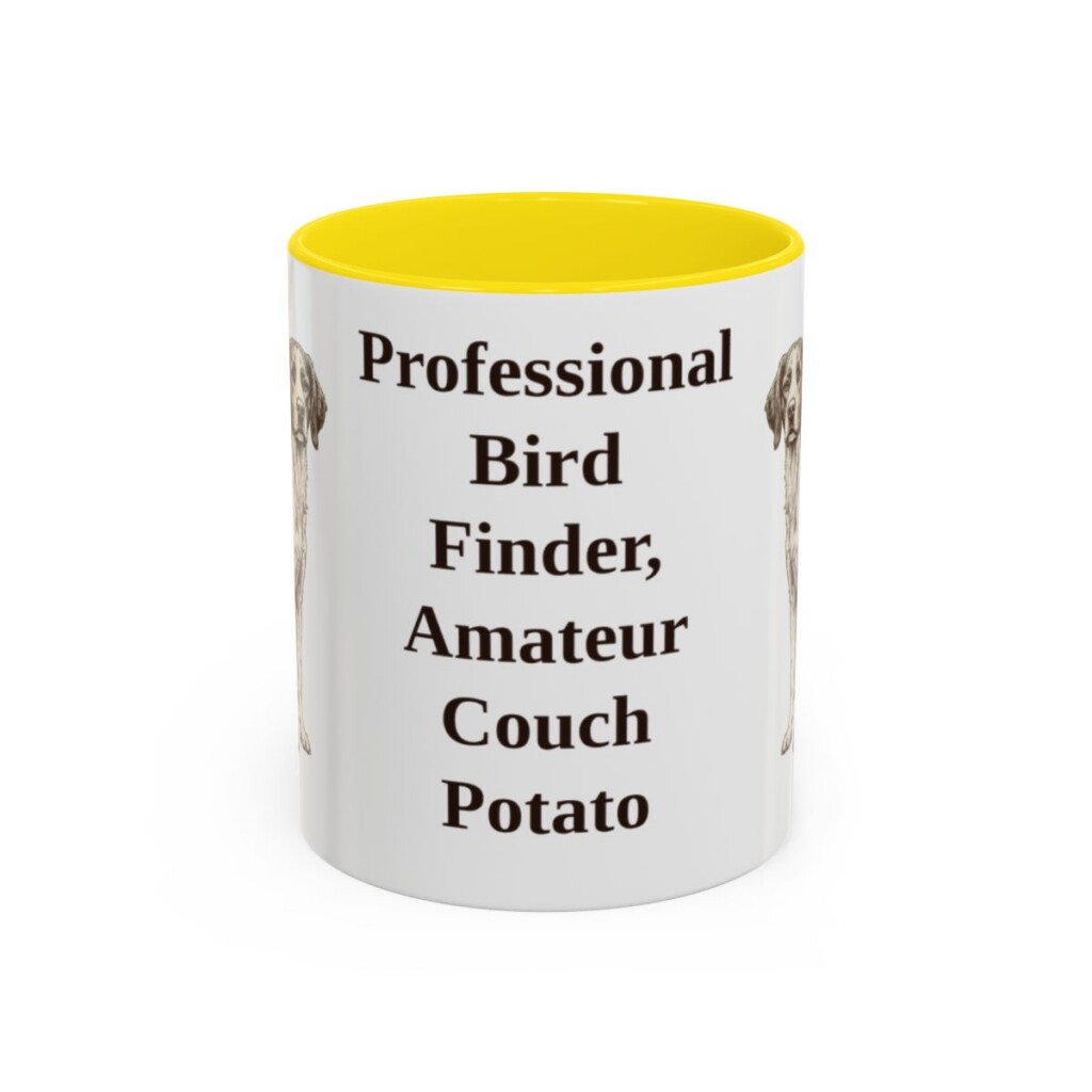 11oz-brittany-mug-humor-yellow 11oz Funny Brittany Mug, Yellow, front view