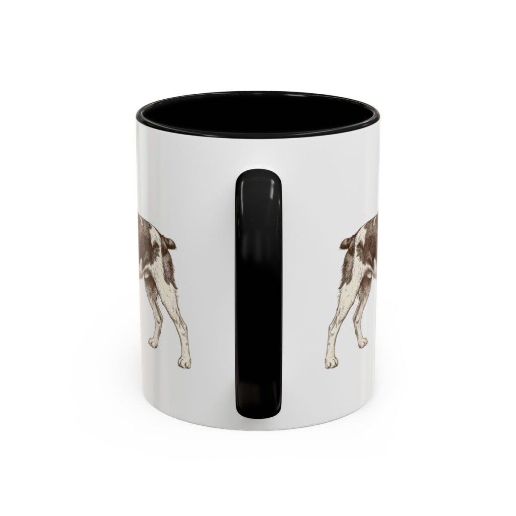 11oz Brittany Latin Mug, Black, back view