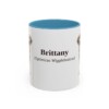11oz Brittany Latin Mug, Light Blue, front view