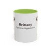 11oz Brittany Latin Mug, Light Green, front view