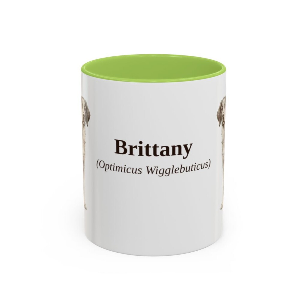 11oz Brittany Latin Mug, Light Green, front view