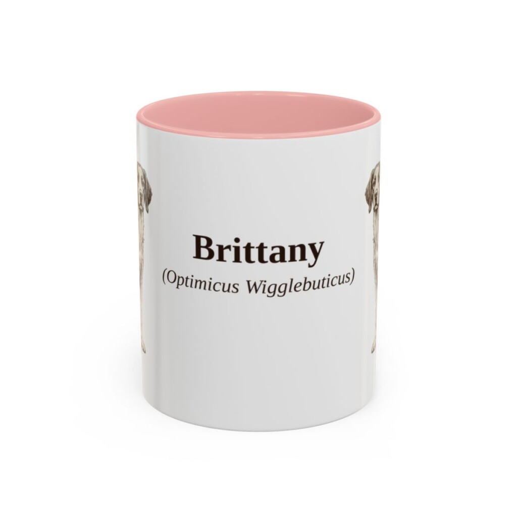 11oz Brittany Latin Mug, Pink, front view