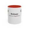 11oz Brittany Latin Mug, Red, front view