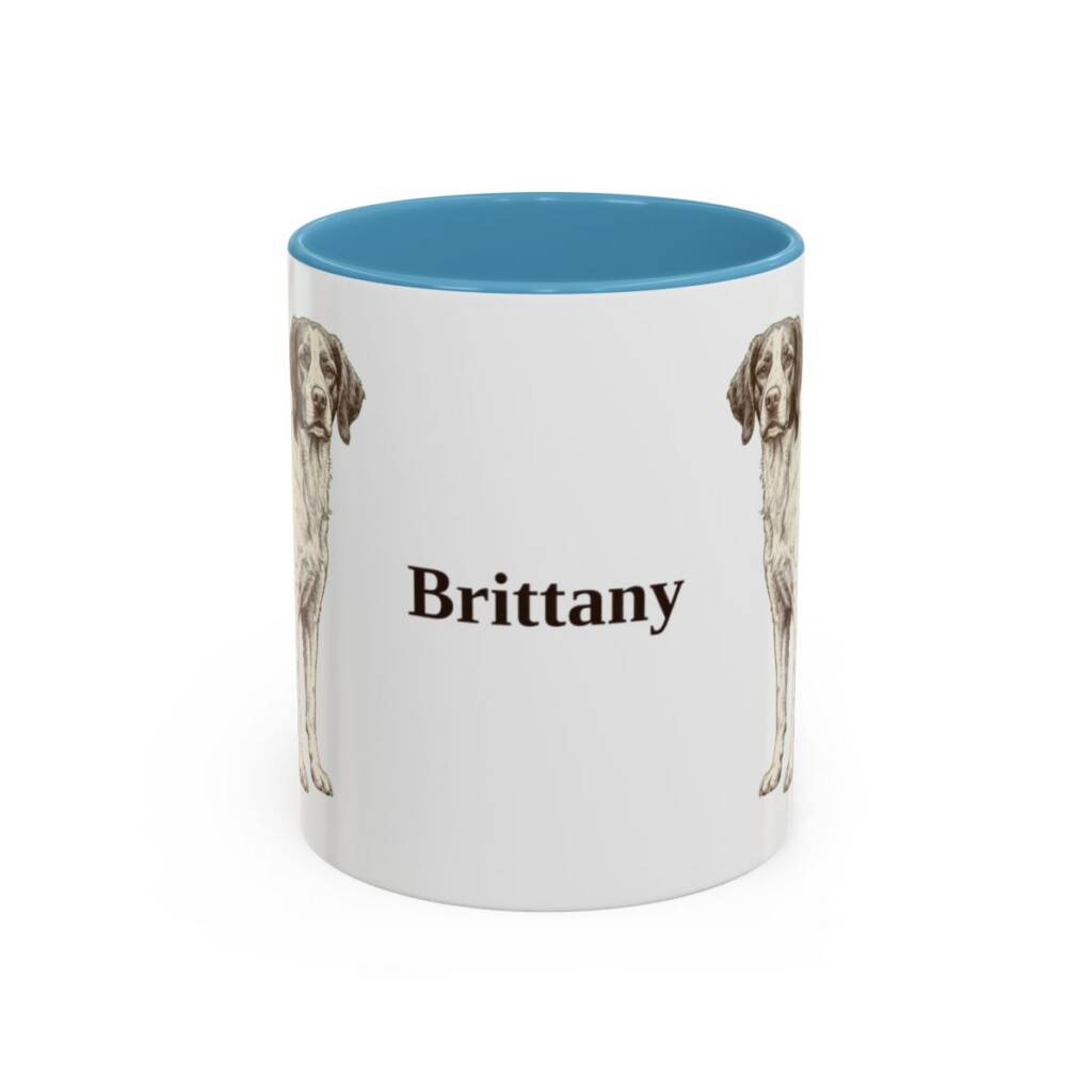 11oz Brittany Mug, Light Blue, front view