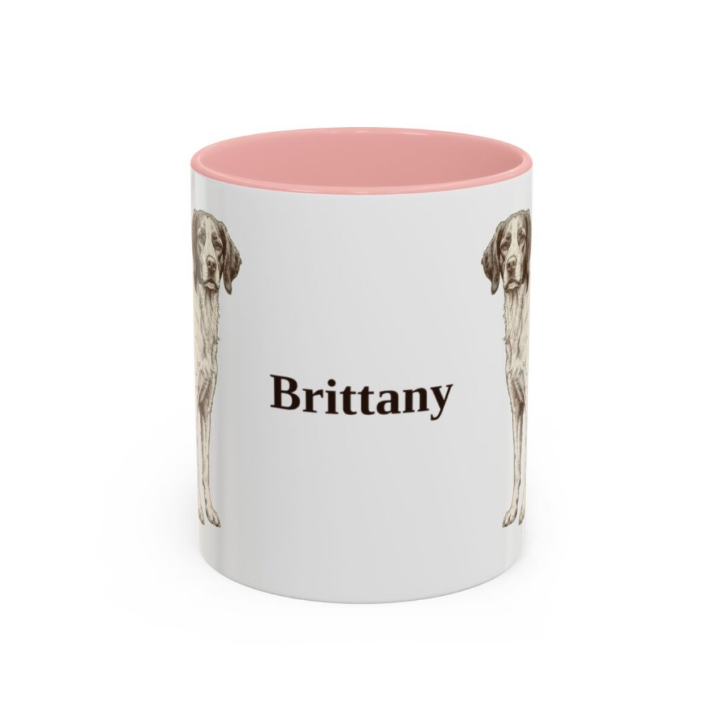 11oz Brittany Mug, Pink, front view