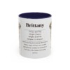11oz brittany mug, Navy
