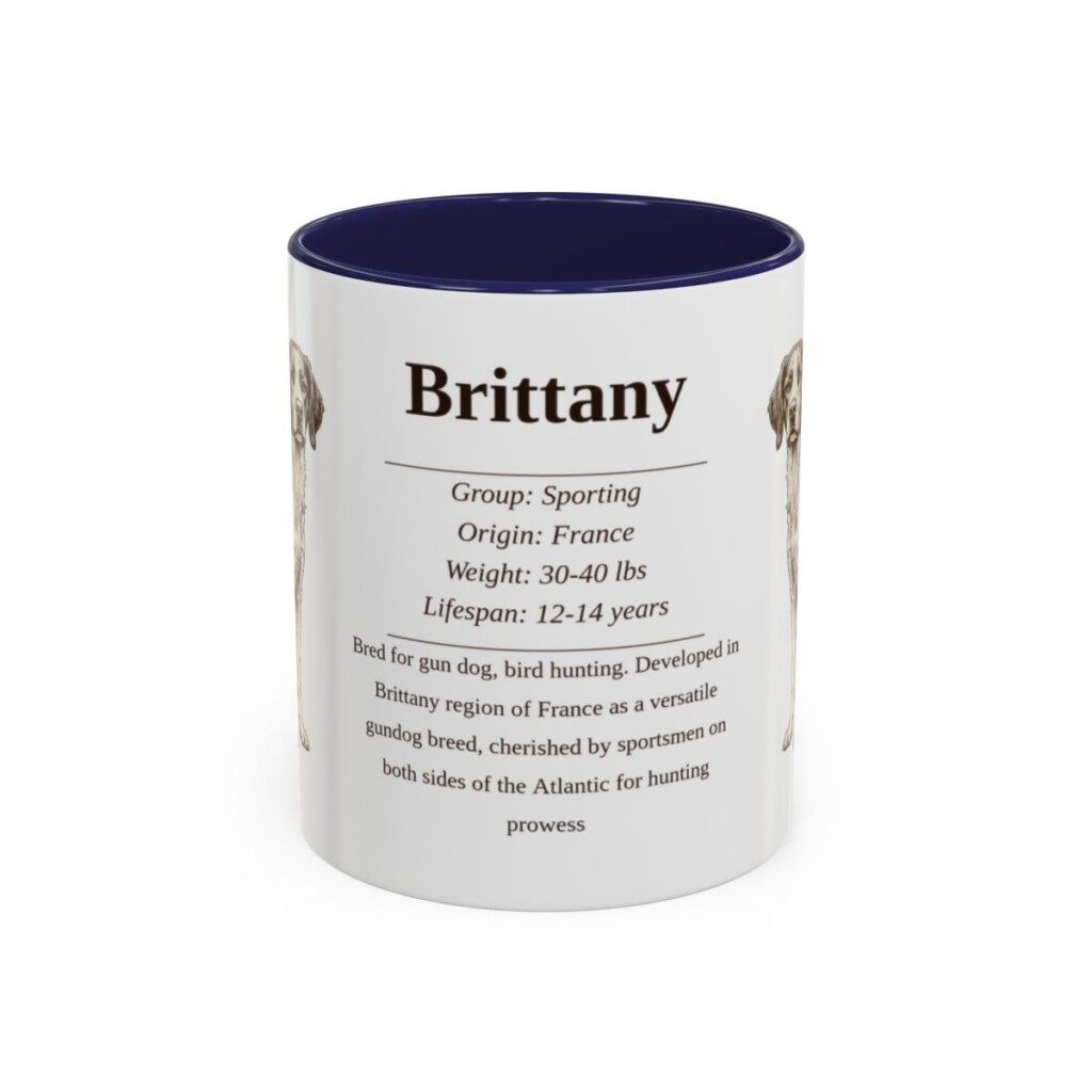 11oz brittany mug, Navy