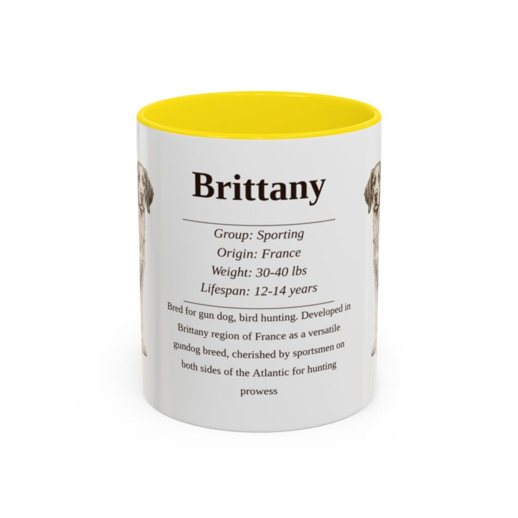11oz brittany mug, Yellow