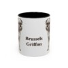 11oz Brussels Griffon Mug, Black, front view