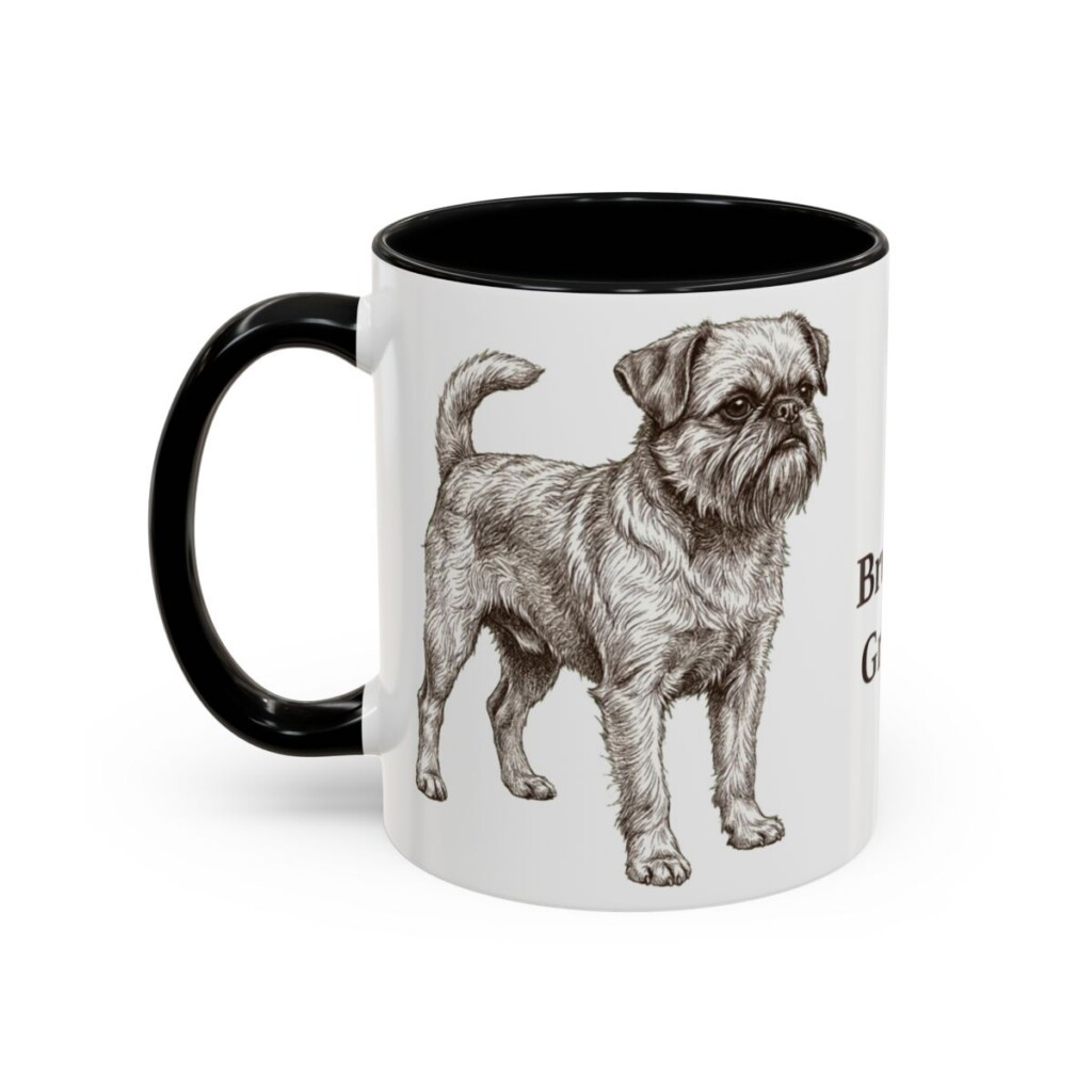 11oz Brussels Griffon Mug, Black, left side view