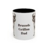 11oz Brussels Griffon Dog Dad Mug, Black, front view