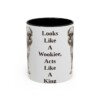 11oz Funny Brussels Griffon Mug, Black, front view