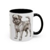 11oz Funny Brussels Griffon Mug, Black, right side view
