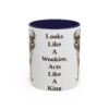 11oz Funny Brussels Griffon Mug, Navy, front view