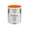 11oz Funny Brussels Griffon Mug, Orange, front view