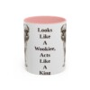 11oz Funny Brussels Griffon Mug, Pink, front view