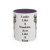 11oz Funny Brussels Griffon Mug, Purple, front view