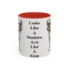 11oz Funny Brussels Griffon Mug, Red, front view