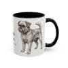 11oz Brussels Griffon Latin Mug, Black, right side view