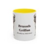 11oz Brussels Griffon Latin Mug, Yellow, front view