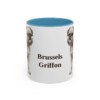 11oz Brussels Griffon Mug, Light Blue, front view