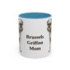 11oz Brussels Griffon Dog Mom Mug, Light Blue, front view