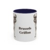 11oz Brussels Griffon Mug, Navy, front view