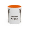 11oz Brussels Griffon Mug, Orange, front view