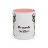 11oz Brussels Griffon Mug, Pink, front view