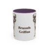 11oz Brussels Griffon Mug, Purple, front view